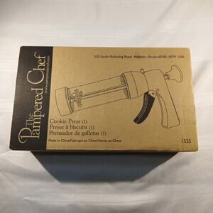 Pampered Chef Cookie Press New in Box, 16 Discs, Classic Spritz Cookie Press